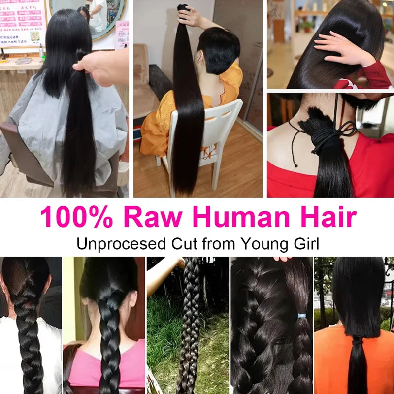 Vietnamese Bone Straight 100% Human Hair Bundles Unprocessed Raw Hair Extensions For Women Natural Color Double Weft 10-36inch