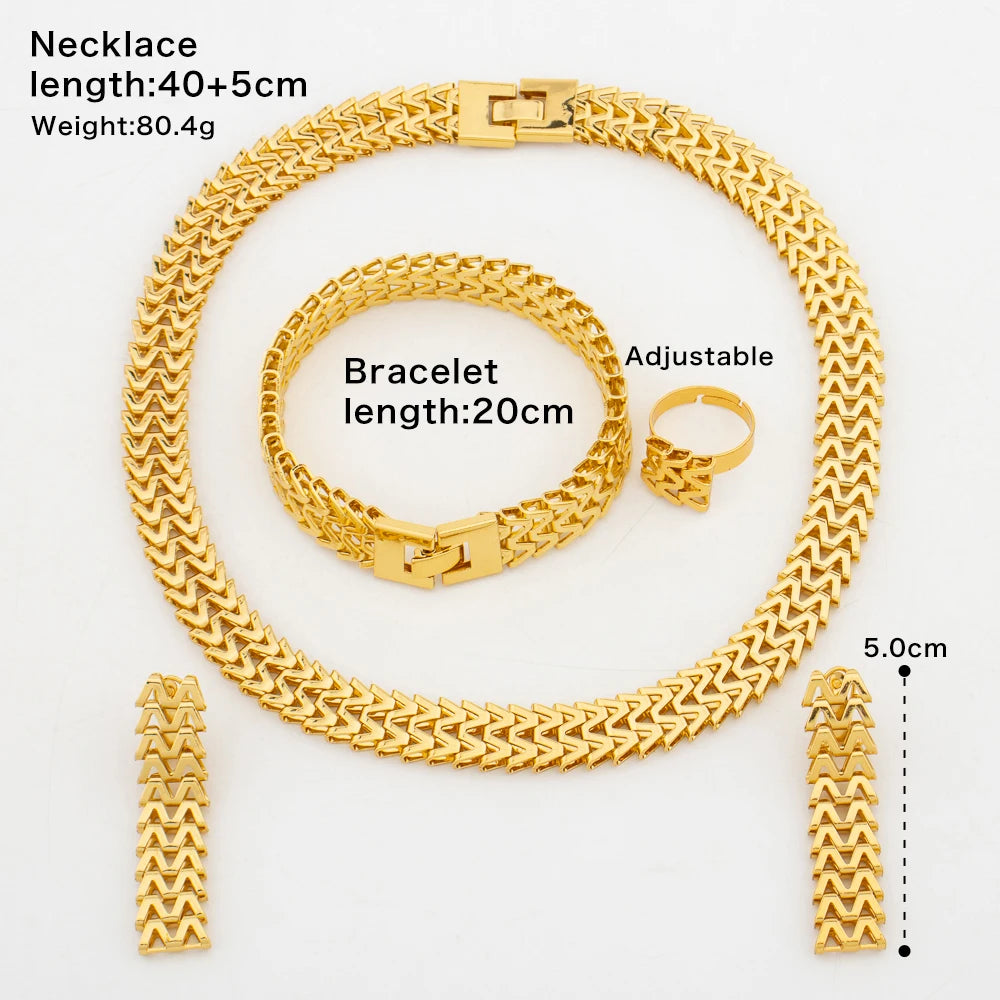 Necklace & Earring Set for Women,  Bracelet Jewelry Sets, Bridal Wedding Gift Jewellery Woman Accessories
