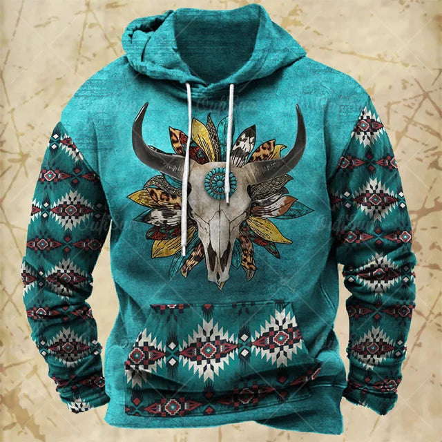 Hoodies For Men Y2k Golf Camping Casual cowboy Long Sleeve Autumn Fashion Sweatshirts 3d Printed Hooded Holiday Loose Oversized