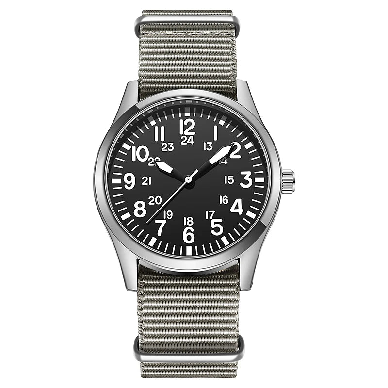 Field Watch with Steel Band Easy Reading Japan Movement