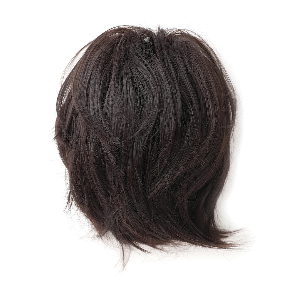 Short Ponytail Hair Bun Extensions Straight Hair Bun Synthetic Messy Bun Hairpieces Elastic Easy Scrunchies for Women