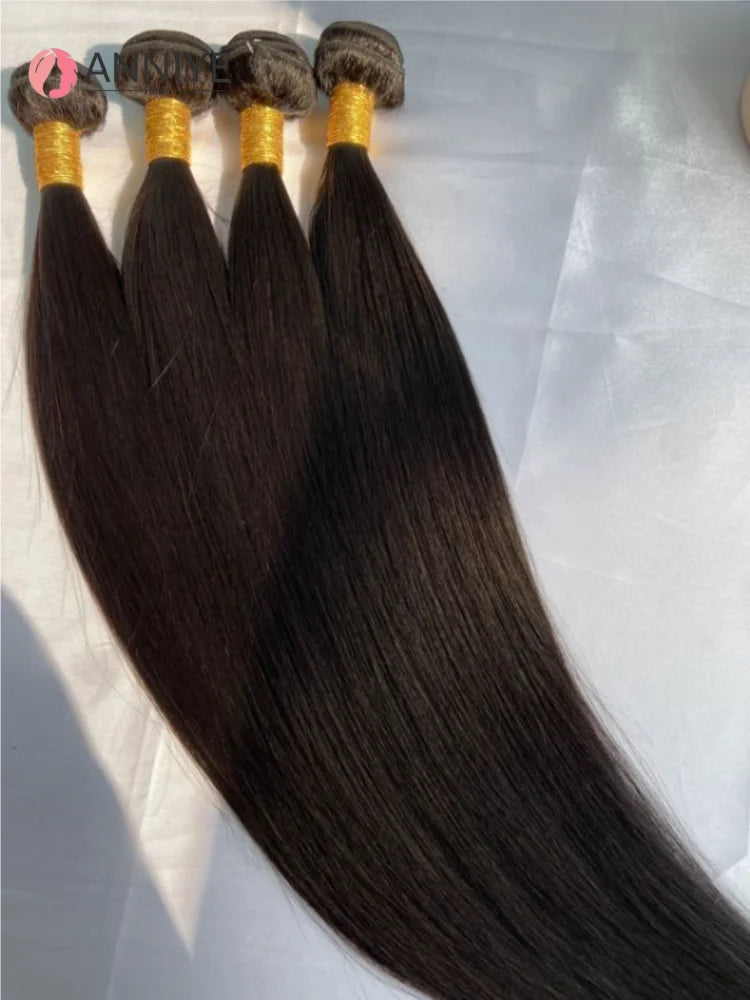 Brazilian Bone Straight Human Hair 1 3 4 Bundles Raw Virgin Remy Hair Extensions Natural Color Long Hair For Women 30 Inch Hair