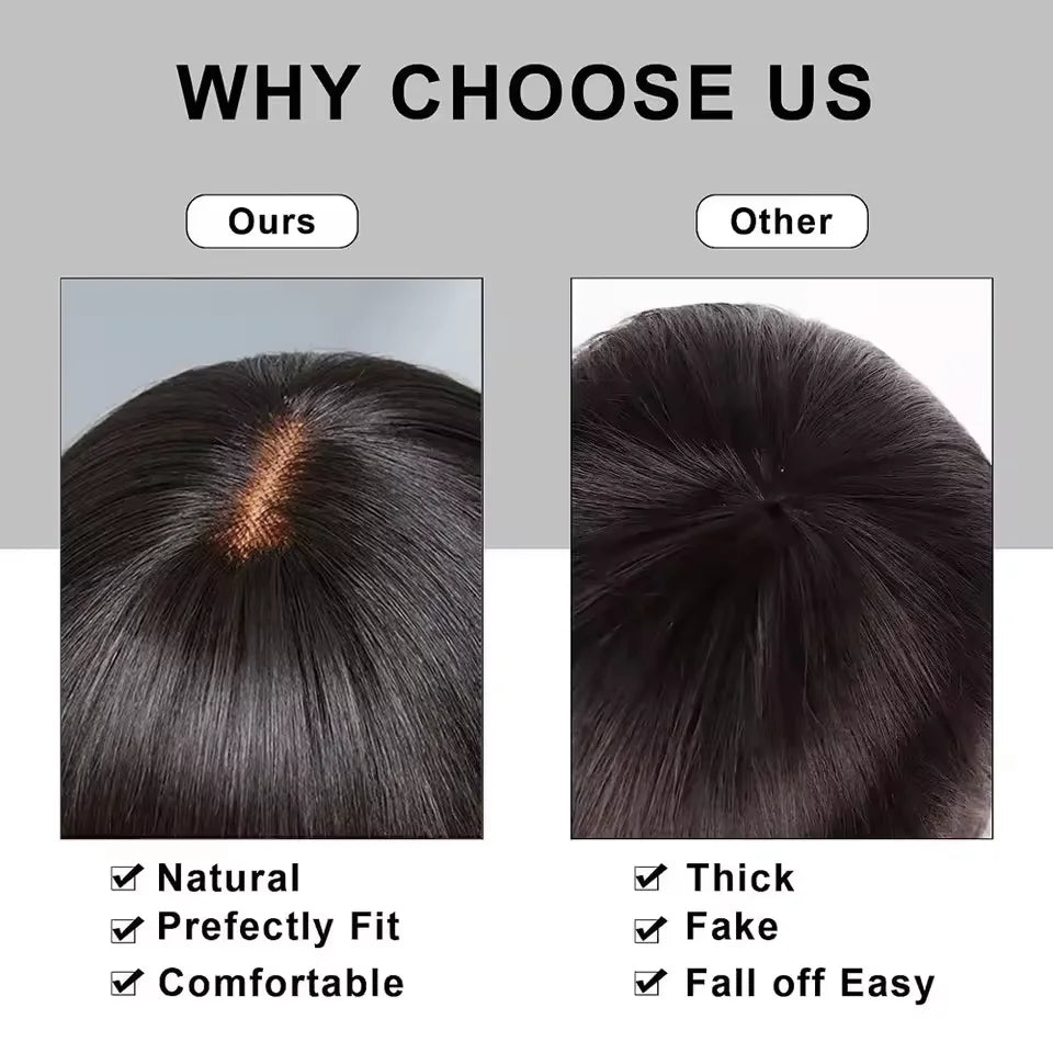 Brazilian Hair Reddish Brown color#33A Short Cut Straight Bob with Bangs 100% Human Hair Bob Wigs Real Scalp Straight Bob Wig