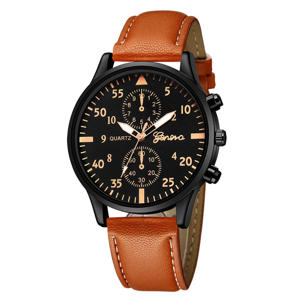New Hip Hop Mens Fashion Watches Luxury Male Clock Wristwatch Sport MensWrist Watch Bracelet Set Relogio Masculino
