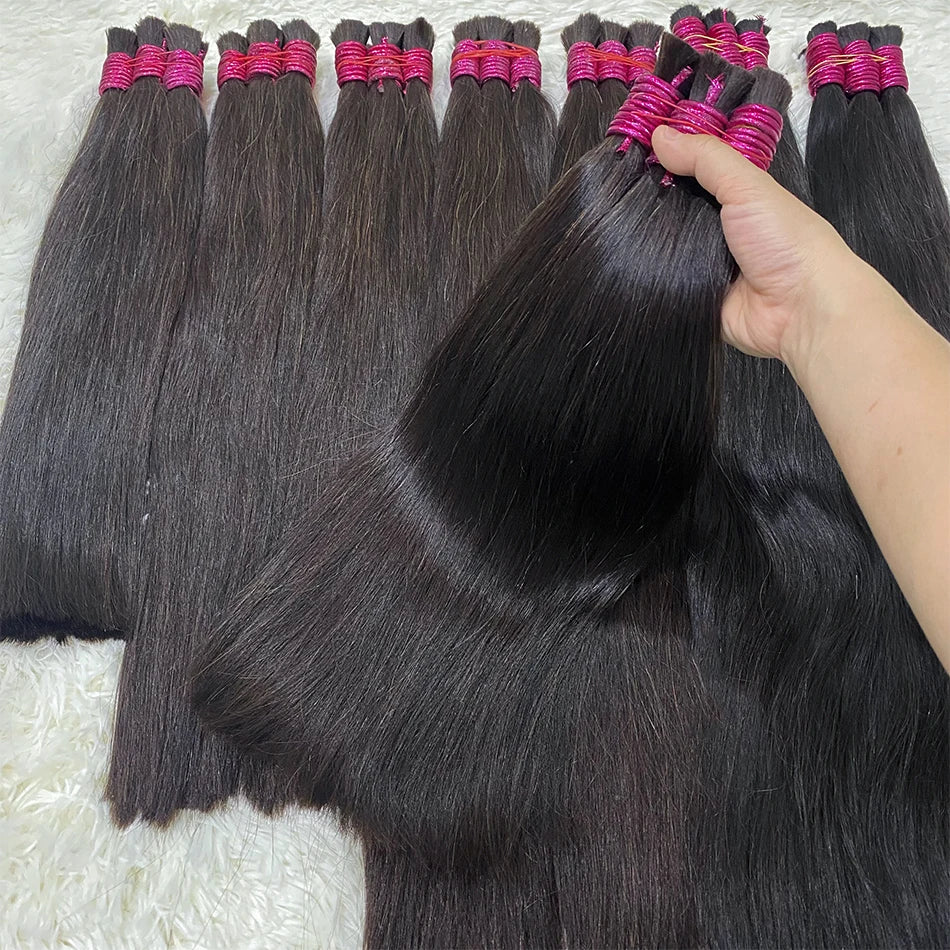 Pure Natural 100% Human Hair Bulk Braiding Hair Cabelo Humano No Weft Hair Unprocessed Human Hair Boho Braids Curly Body Wave
