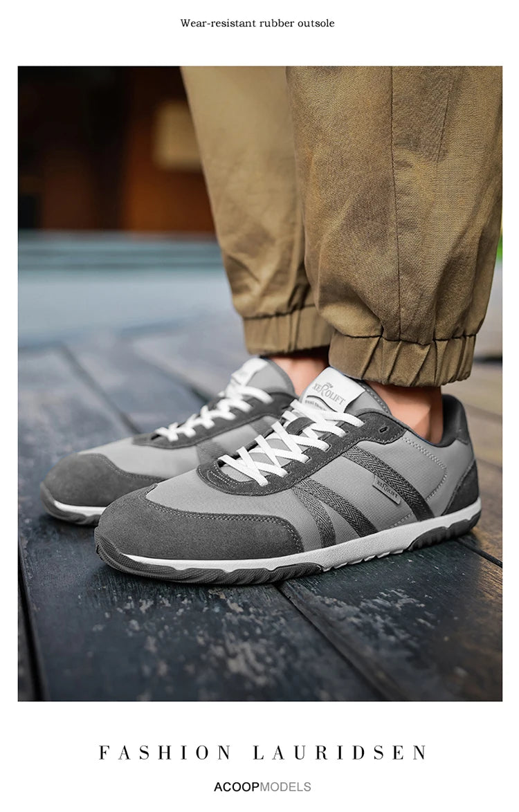 Men Spring and Autumn Oversized Wide Toe Shoes Barefoot Casual Shoes Popular Flat Sneaker Outdoor hiking driving Footwear