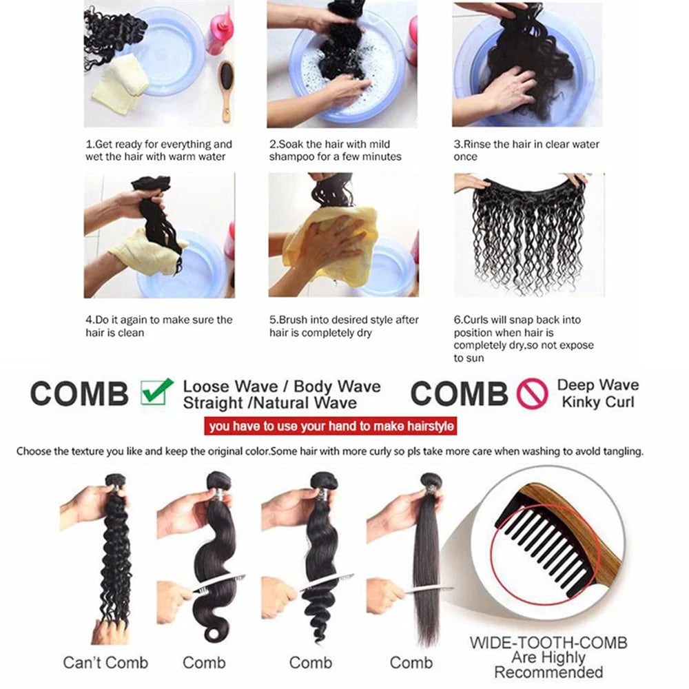#4 Dark Brown Body Wave Bundles 1/3PCS Human Hair Bundles 18-30 Inches Remy Hair Extensions For Women Brazilian Double Weft Draw