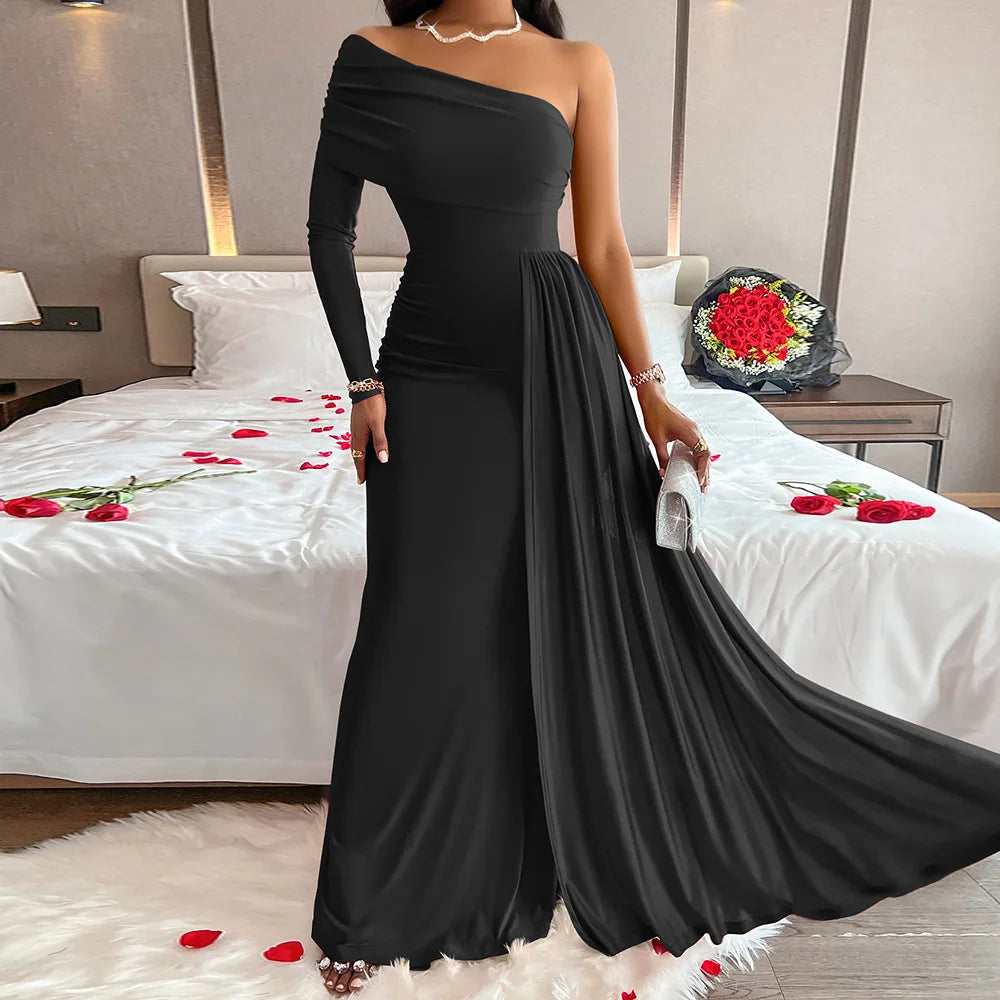 2026 Luxury Party Evening Dresses Women's Sexy and Elegant Backless Sleeveless Off Shoulder Maxi Dress Fashion Prom Gown Females