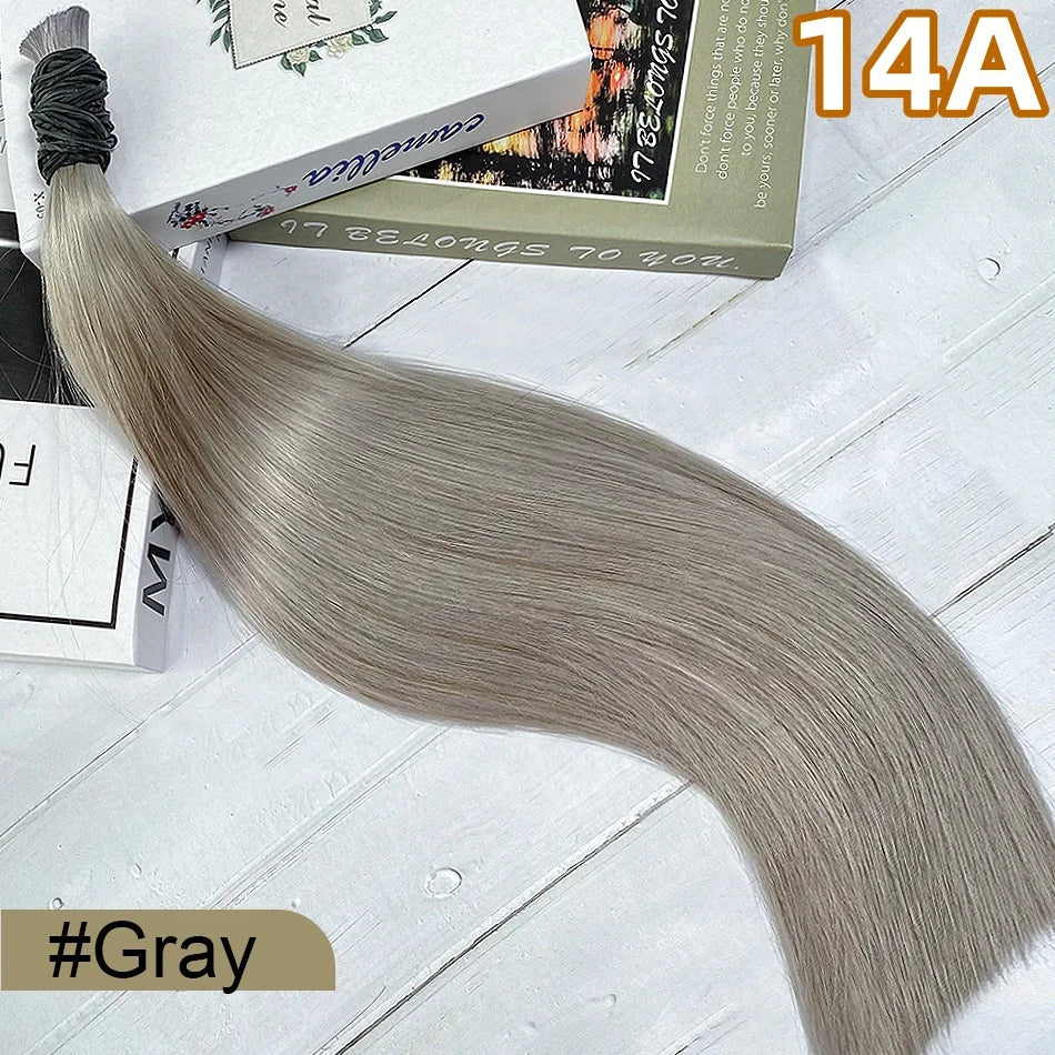14A Bulk Human Hair Extensions bone Straight 100% Real Remy Highlights human hair braiding hair salon exclusive hair extensions