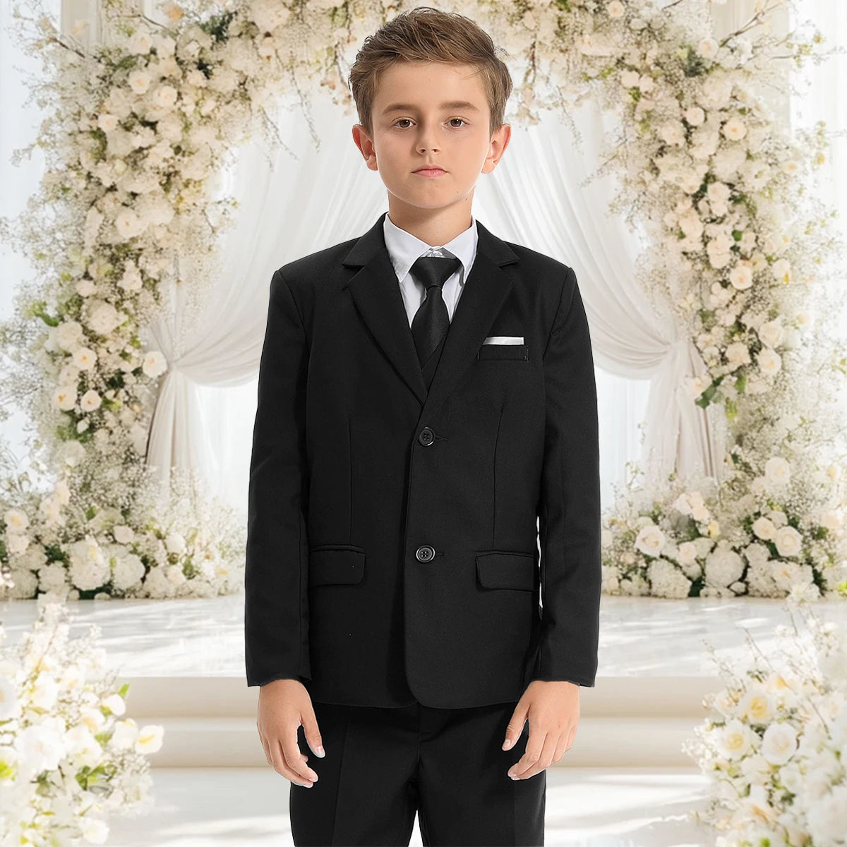 Kids Blazer Boys Easter Outfit Wedding Suit Formal Solid Jacket Teenager Gentleman Birthday Party Gift Performance Clothing Set