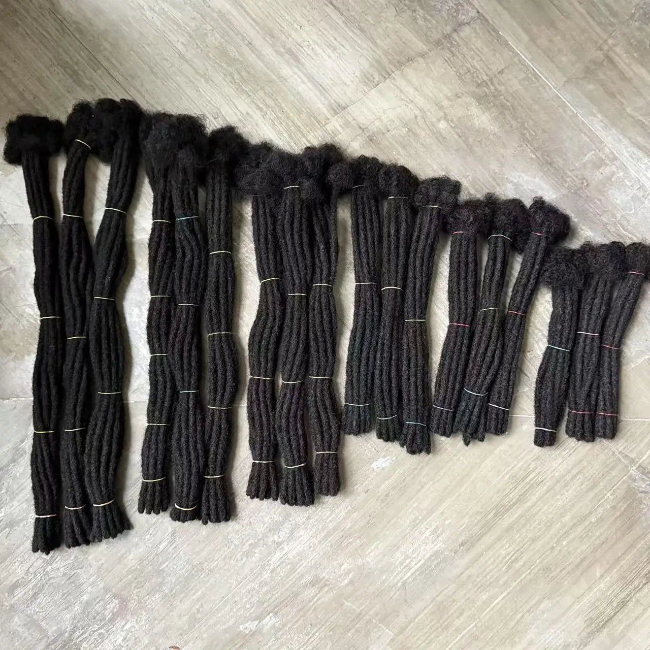 Nabi Original Dreadlocks Human Hair 6-20 inch 80 Strands Full-head Handmade Remy Human Hair Locs Extensions for Afro Men Women