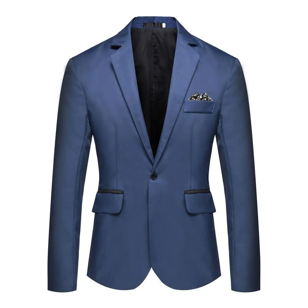 2026 Men Blazer Black Red Blue Blazer Jacket Suit Coat Business Leisure Slim Fit Fashion High Quality Single Button Suit Coat