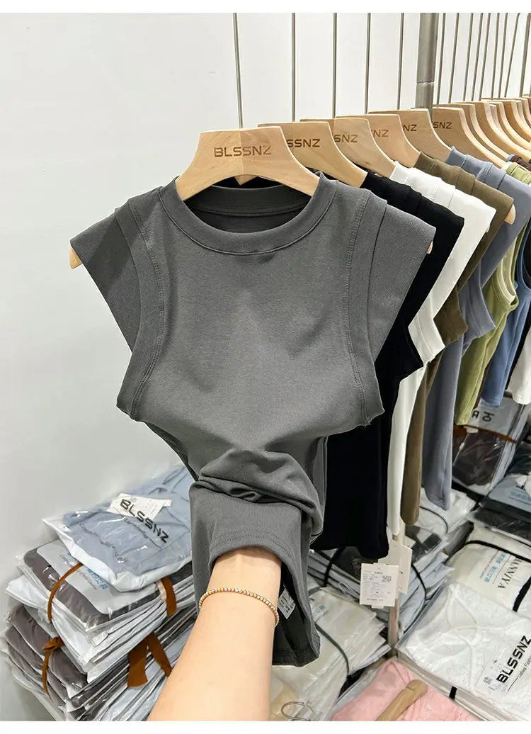Summer Women T Shirt Girls T-Shirt Woman Clothes Tops Cotton Slim Tshirt Female Long Sleeve Crop Top Spring Tee Sexy Canale Y2k