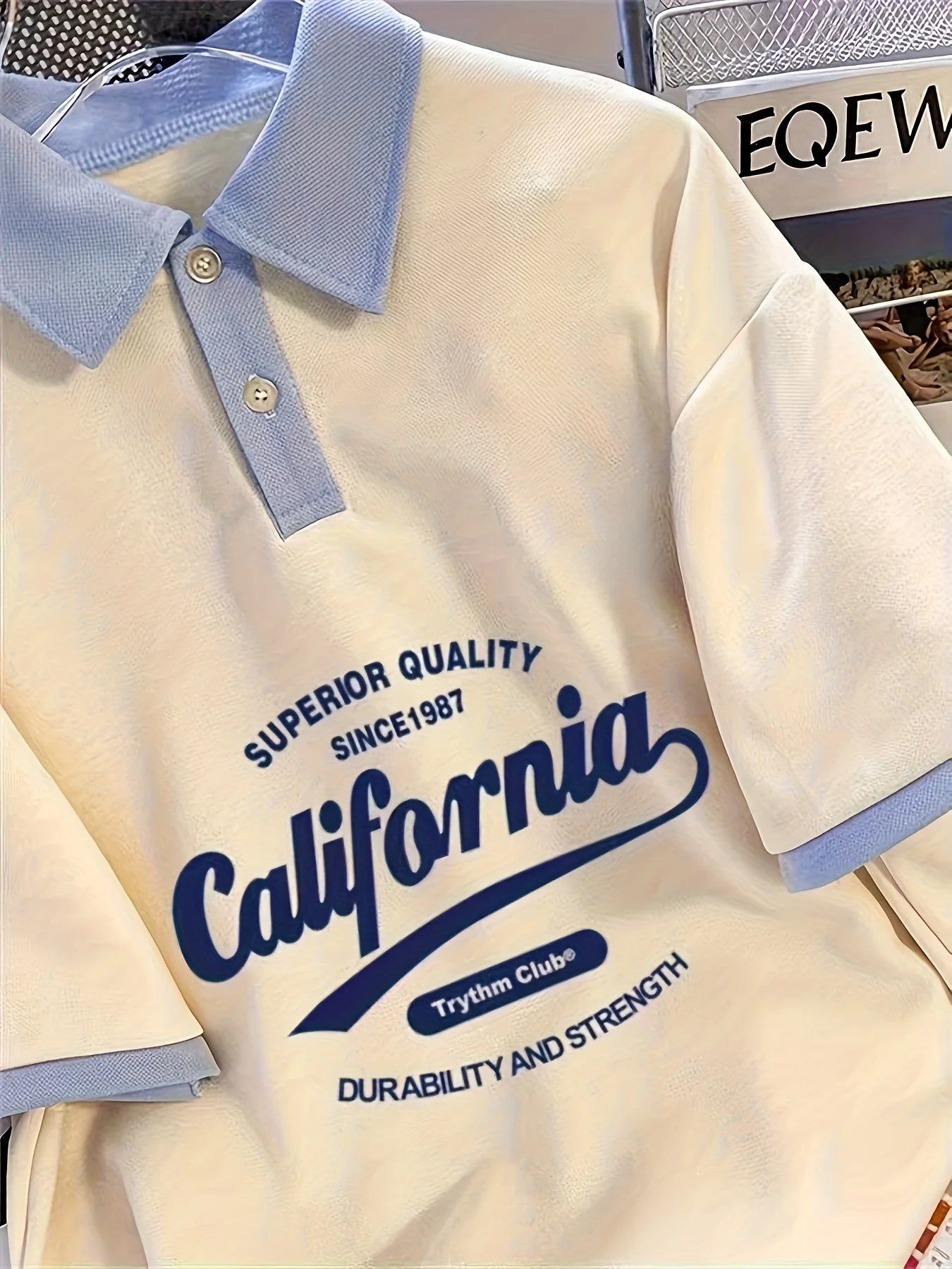 The new men's short-sleeved POLO shirt for summer 2025 is casual fashionable and comfortable with 3D letter printing