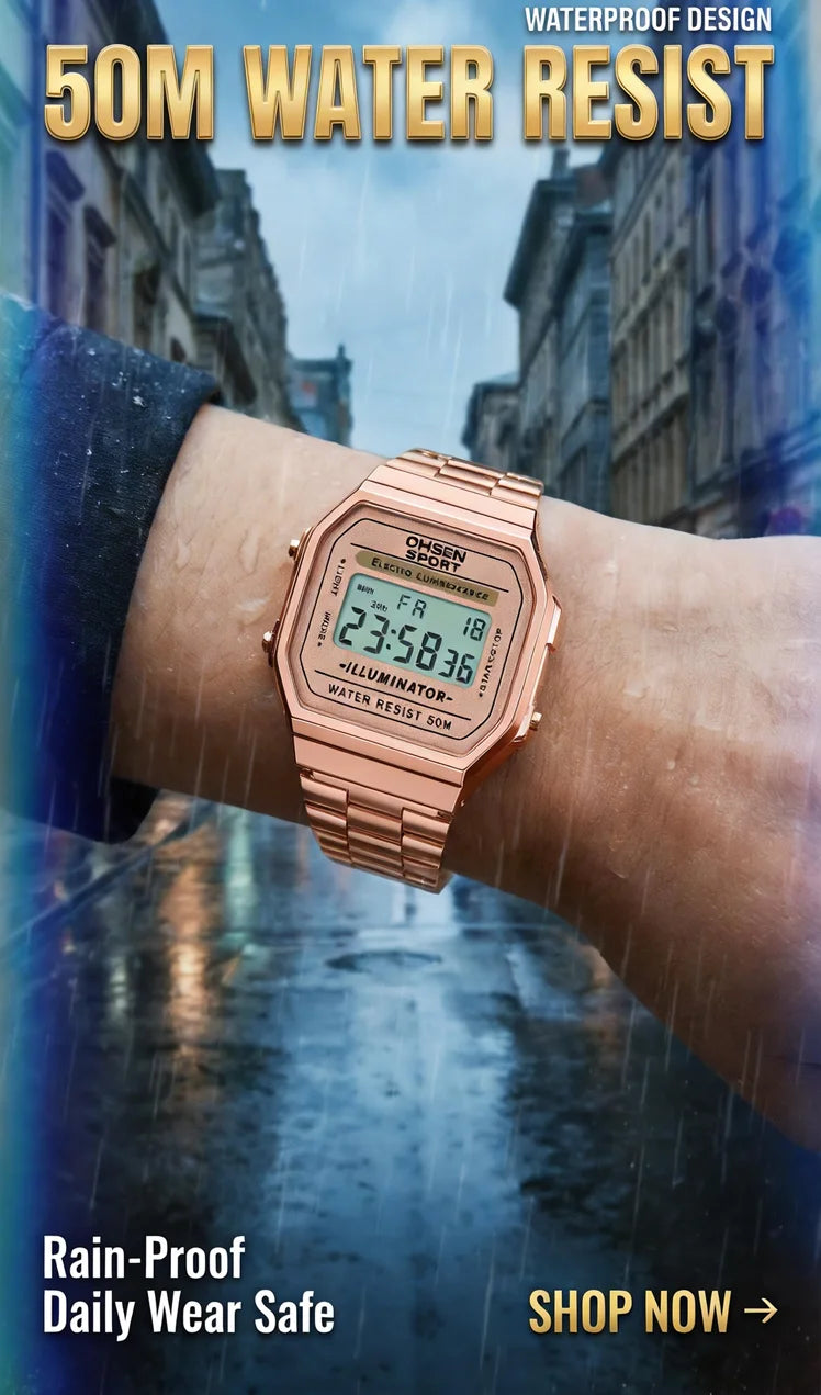 Digital Watches for Women Luxury Gold Ladies Sport Watch reloj mujer Stainless steel Electronic Watch Alarm Clocks Gifts
