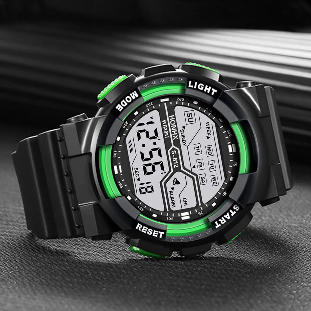 A Variety Of Styles Of Cool Sports Electronic Watches With Four Buttons