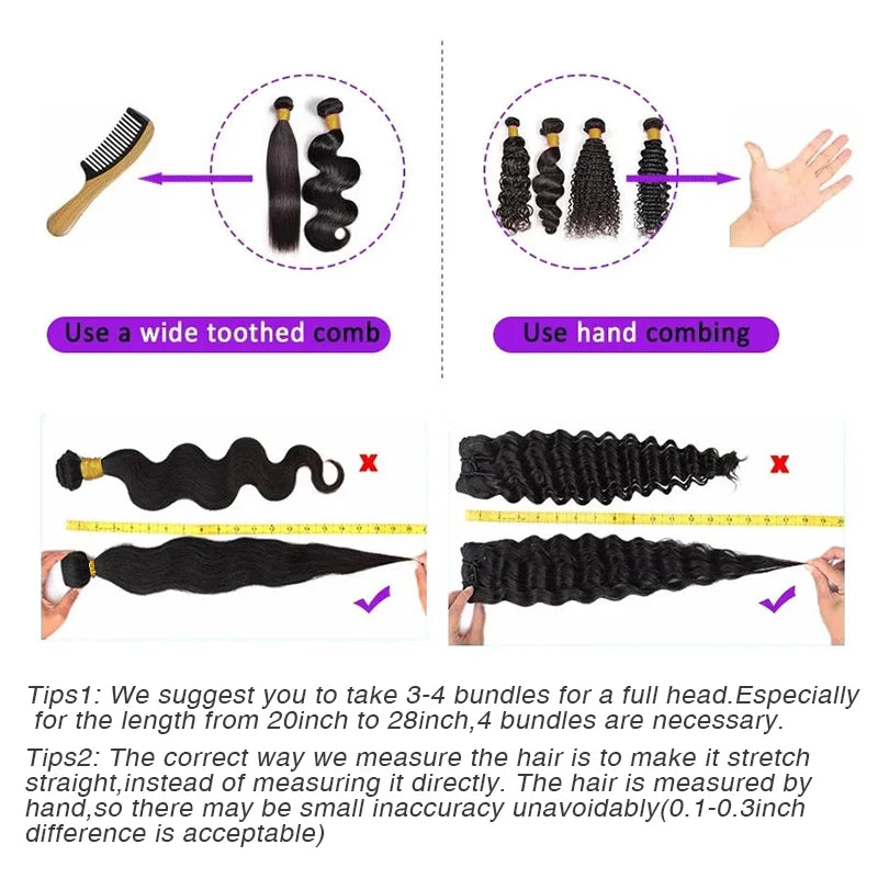Natural Color Body Wave Bundles Human Hair 22 24 26 Inch Brazilian Virgin Hair 3/4 Bundles Human Hair Extensions For Women