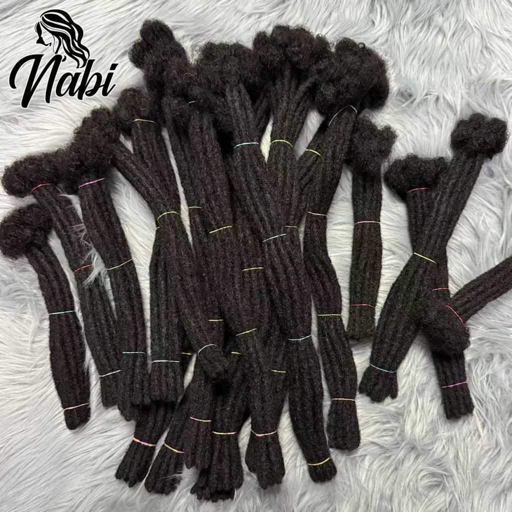 Nabi Original Dreadlocks Human Hair 6-20 inch 80 Strands Full-head Handmade Remy Human Hair Locs Extensions for Afro Men Women
