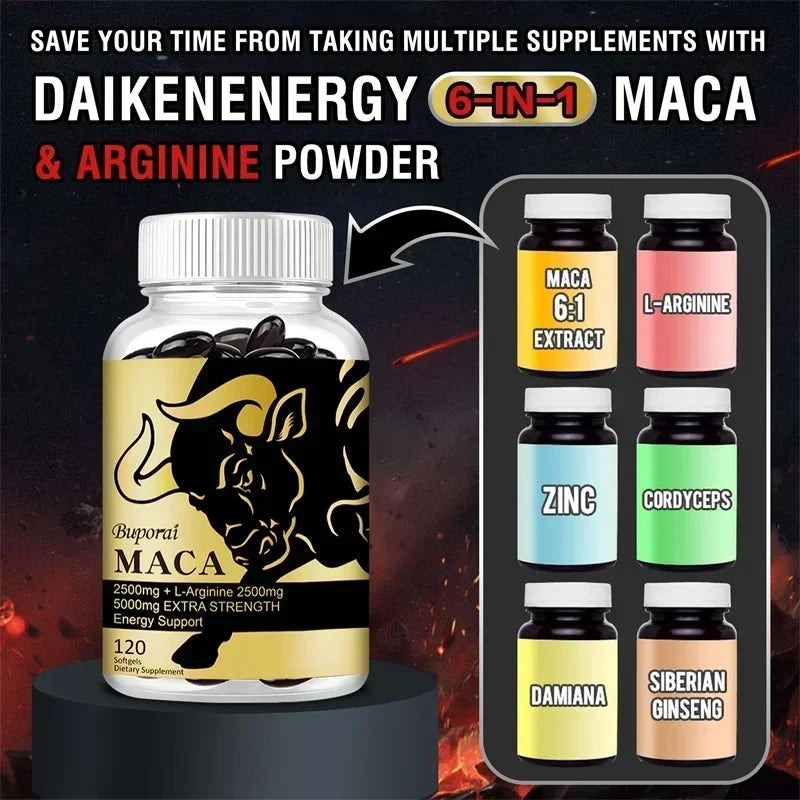 Maca Root - Super Strong Absorption, Improve Energy Levels, Athletic Performance, Improve Negative Mood, Enhance Immunity