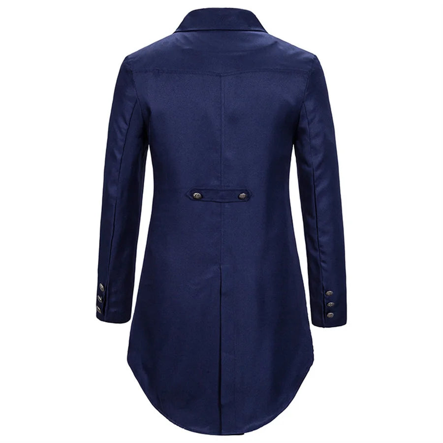 2026 Gothic Blazers for Men Medieval Steampunk Vintage Suit Jackets Banquet Party Slim Formal Tuxedo Suit Men's Cosplay Costumes