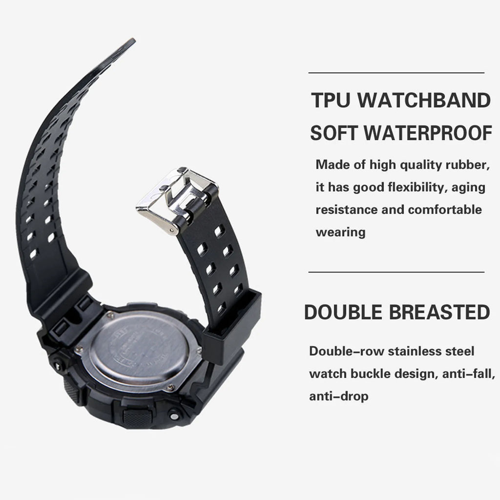 A Variety Of Styles Of Cool Sports Electronic Watches With Four Buttons