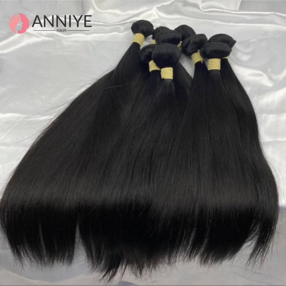 Brazilian Bone Straight Human Hair 1 3 4 Bundles Raw Virgin Remy Hair Extensions Natural Color Long Hair For Women 30 Inch Hair
