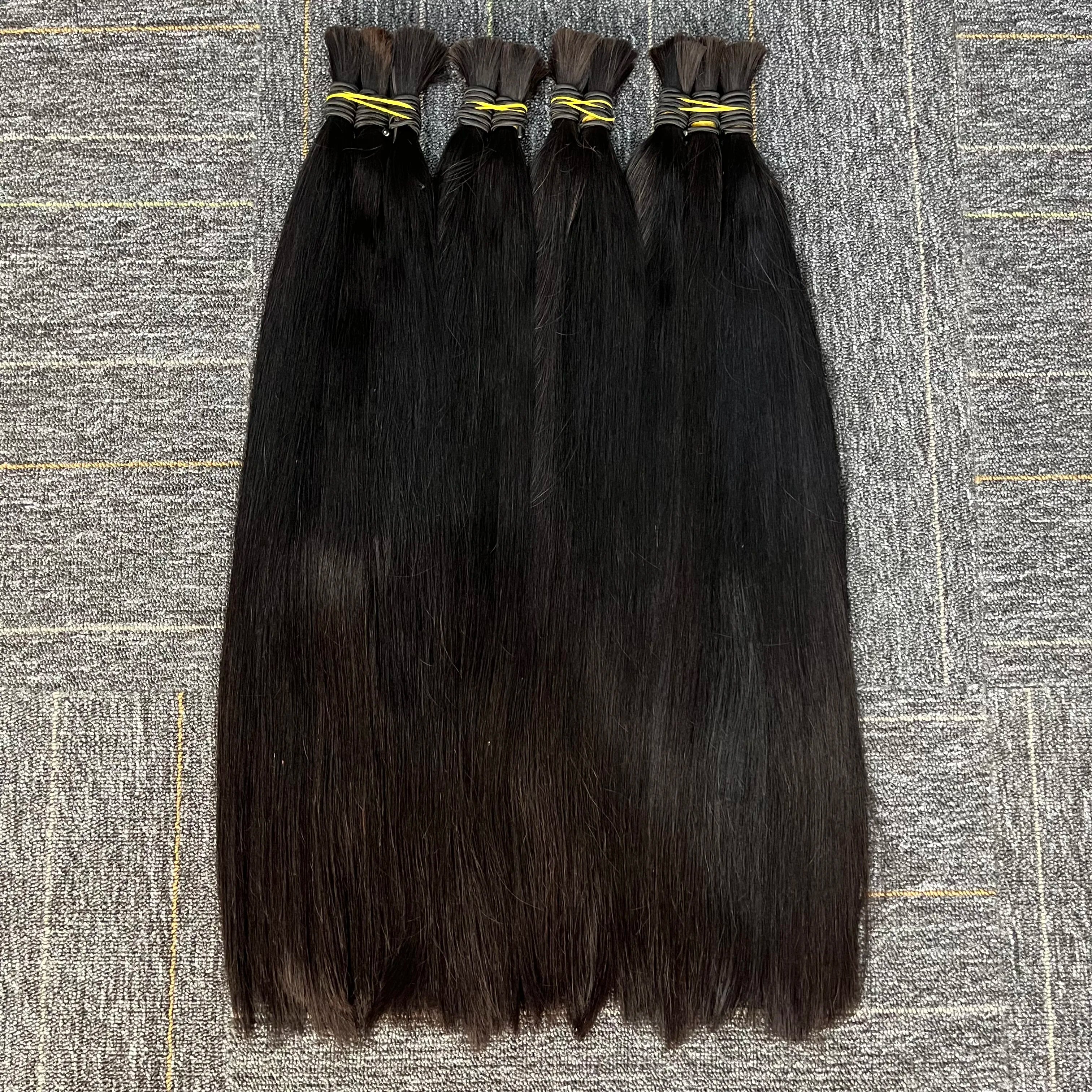 14A Bulk Human Hair Extensions bone Straight 100% Real Remy Highlights human hair braiding hair salon exclusive hair extensions