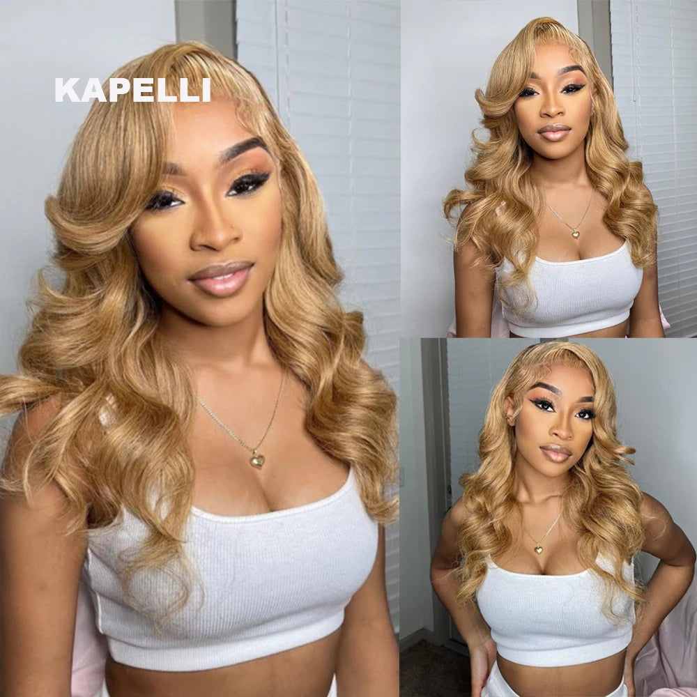 Blonde Body Wave Human Hair Bundles 27 Colored Bundles Human Hair 1/3/4 Bundle Deals Tissage Human Hair Extentions Remy Raw Hair