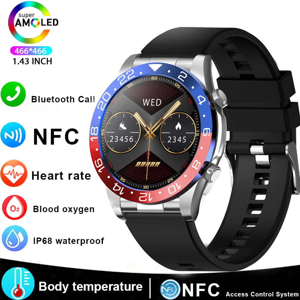 2025 new smart watch, 1.43-inch amoled high-definition screen, support Bluetooth calls, health detection, 100+sports modes,