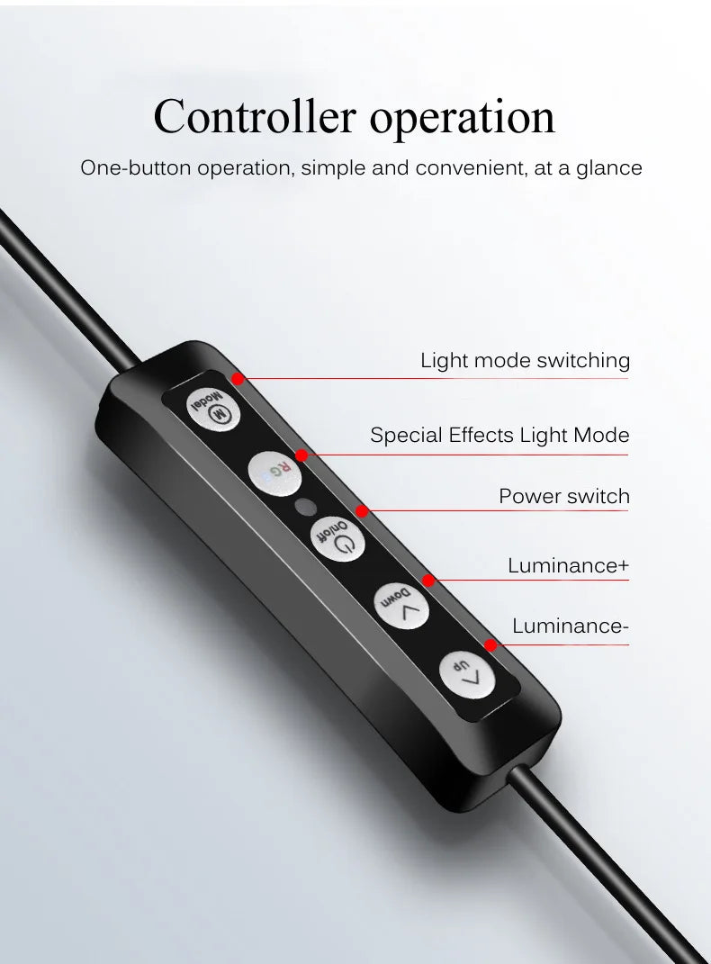 RGB Ring Light Lamp Ring Round With Remote Control For Smartphone Mobile Led Video Light Ring Make Live Photographic Lighting