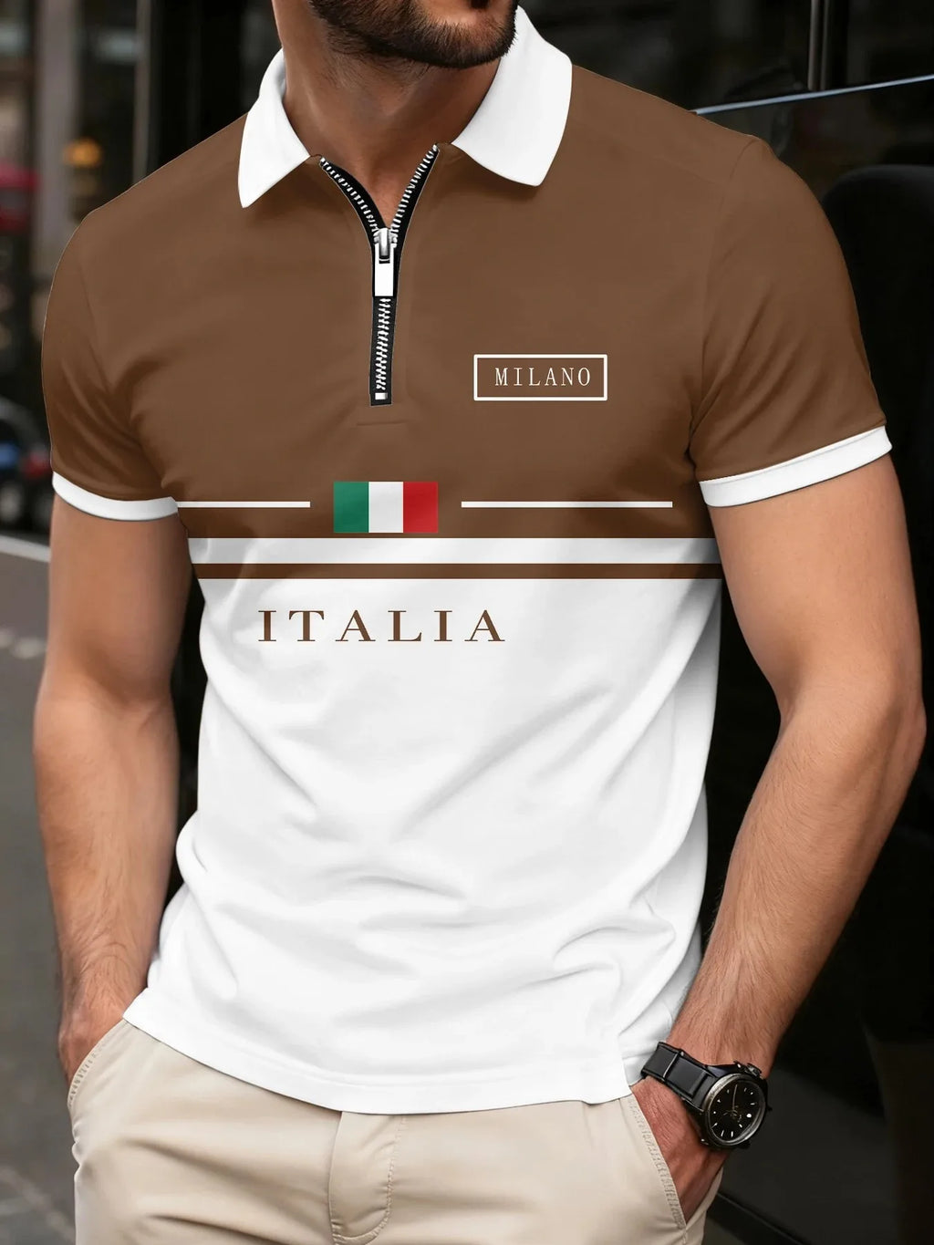 The new men's POLO shirt for summer 2025 is breathable lightweight casual and fashionable with letter prints