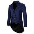 2026 Gothic Blazers for Men Medieval Steampunk Vintage Suit Jackets Banquet Party Slim Formal Tuxedo Suit Men's Cosplay Costumes