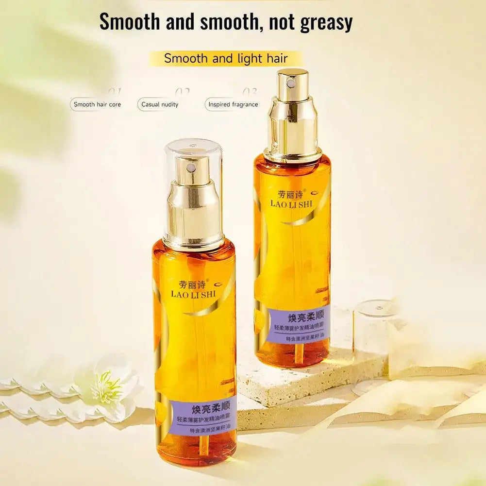 Hair Oil Spray Fragrance Hair Mask Nourishing Conditioning Oil Deeply Moisturizing Hair Curly Spray Gift Women Hair Care Serum