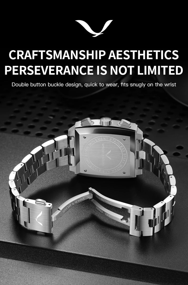 Watches Men 2025 New Hot Watches Luxury Men Quartz Wrist Watch Japan VK64 Chronograph Trendy Sport Waterproof Men's Watch