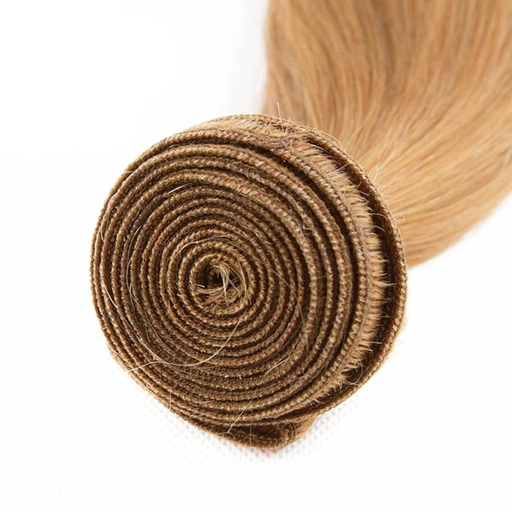 Straight Hair Bundles Human Hair 1/3/4 Pcs Virgin honey blond Hair Bundles Chocolate Brown reddish brown Straight Bundles