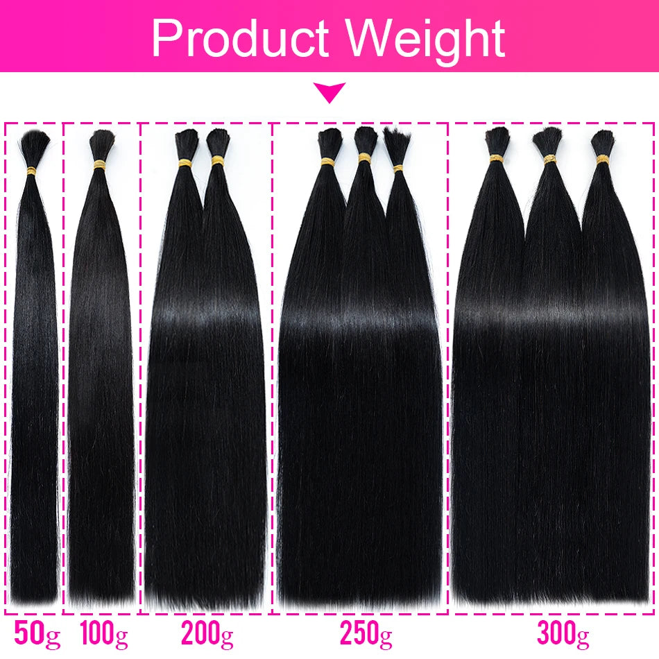 14A Bulk Human Hair Extensions bone Straight 100% Real Remy Highlights human hair braiding hair salon exclusive hair extensions