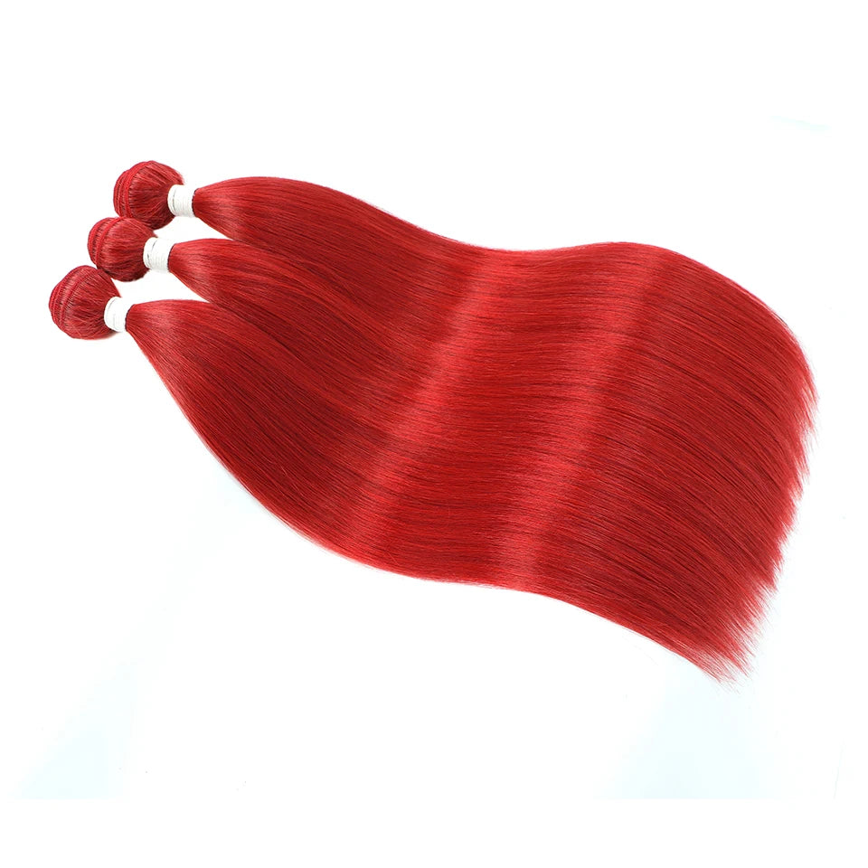 Bone Straight Hair Extensions Ombre Blonde Fake Hair Bundles Super Long Hair Synthetic 22-40 Inch Straight Hair Full to End