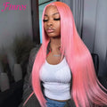 Bone Straight 13x6 HD Light Pink Lace Front Wigs Human Hair For Women Brazilian 613 Color 13x4 Lace Frontal Wig Pre Plucked 200%
