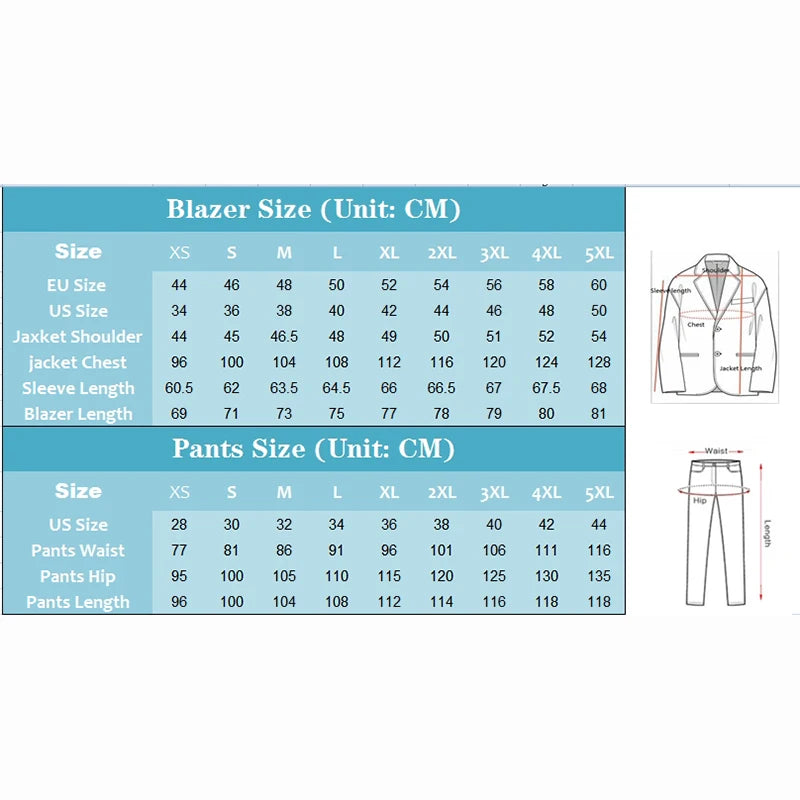 Men's Suits Blazer Pants for Men 2025 Jacket Italian Design Notched Lapel Party Wedding Slim Fit Costume Homme 2 Piece Clothing