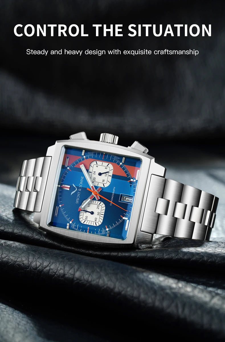 Watches Men 2025 New Hot Watches Luxury Men Quartz Wrist Watch Japan VK64 Chronograph Trendy Sport Waterproof Men's Watch