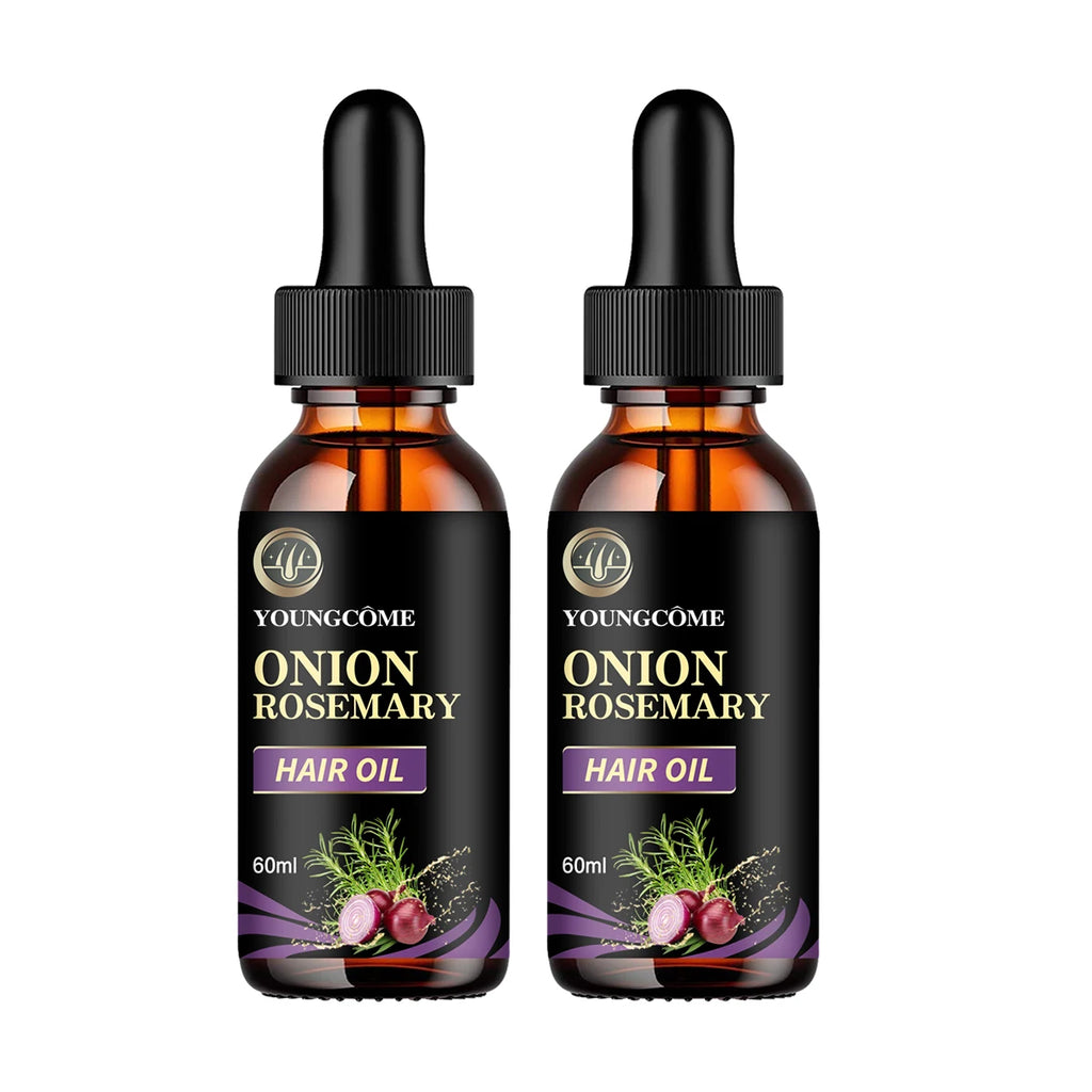 Hair Care Essential Oil Onion Rosemary Peppermint Fortified Oil Nourishing Split Dry Organic Hair Care Improving Hair Quality