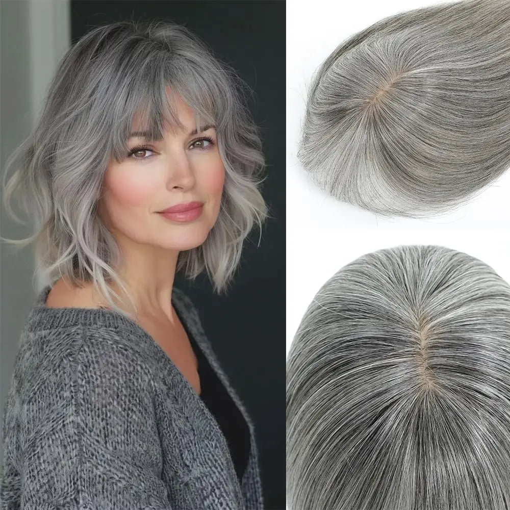 Real Human Hair Toppers for Women Daily 360°  Bangs 3D Hair Pieces with Thinning Hair Bangs20, 25, 30, 35cm