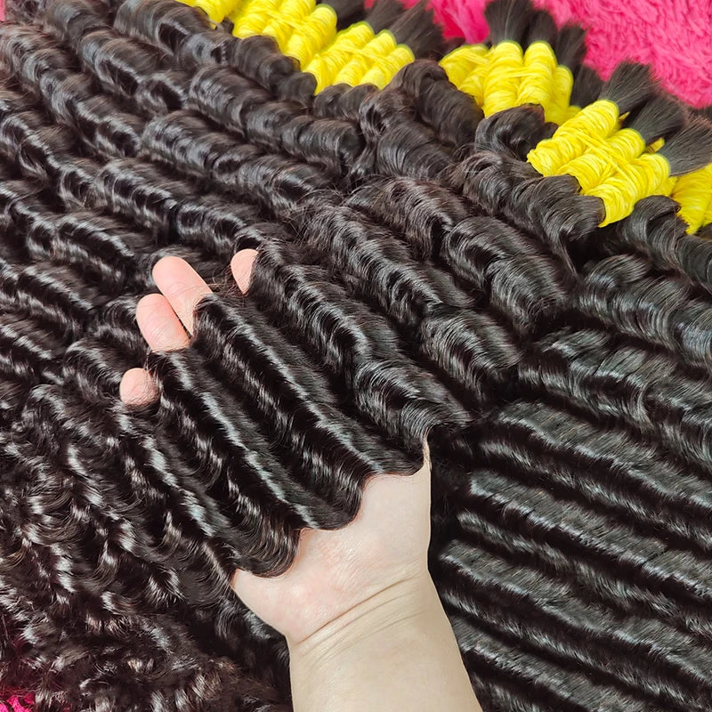 Pure Natural 100% Human Hair Bulk Braiding Hair Cabelo Humano No Weft Hair Unprocessed Human Hair Boho Braids Curly Body Wave