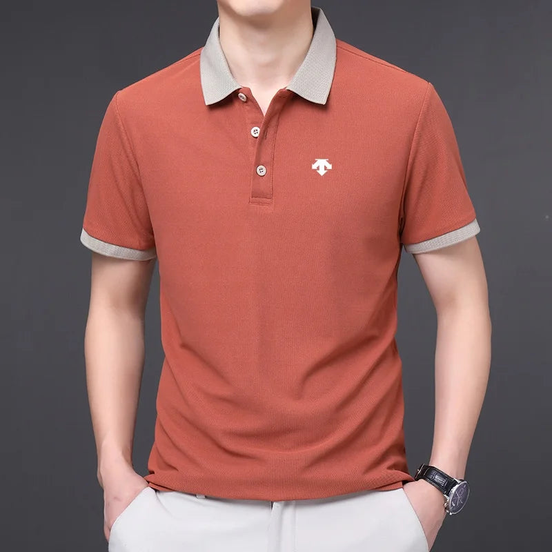 Designer Original Men's Polo Shirt New Lapel Exquisite Print Short Sleeve T-Shirt Versatile Casual Soft Business Men's clothing