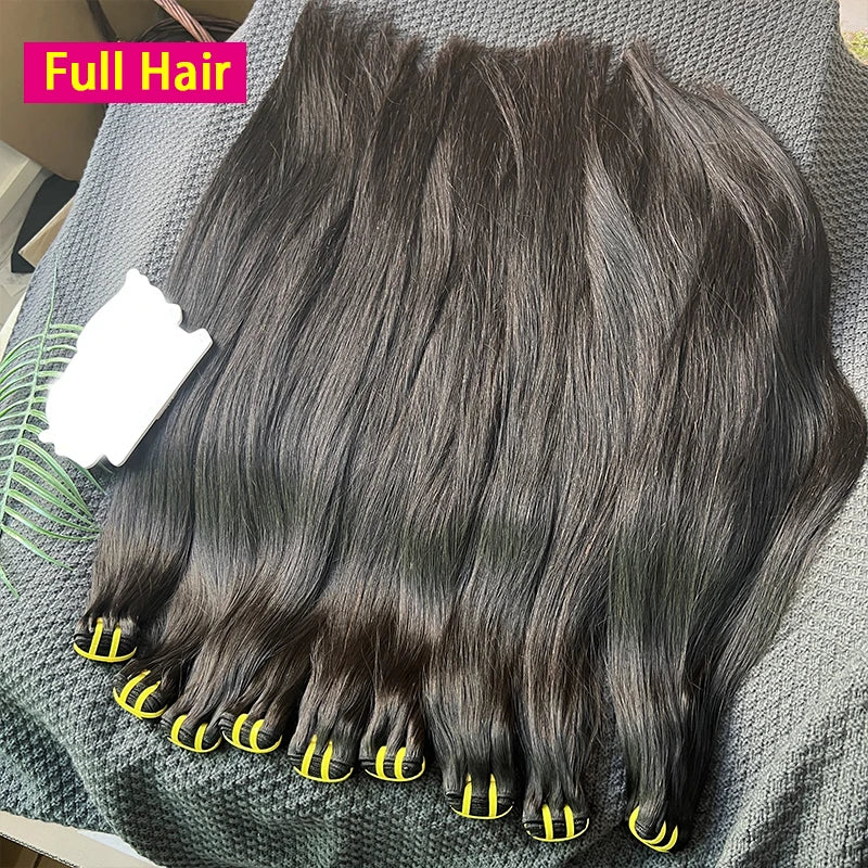 Vietnamese Bone Straight 100% Human Hair Bundles Unprocessed Raw Hair Extensions For Women Natural Color Double Weft 10-36inch