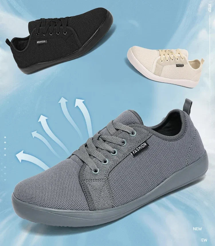 Men's Barefoot Shoes with Wide Toe Breathable Minimalist Sneakers for Fitness Cross Training Casual Wear and Large Size Comfort