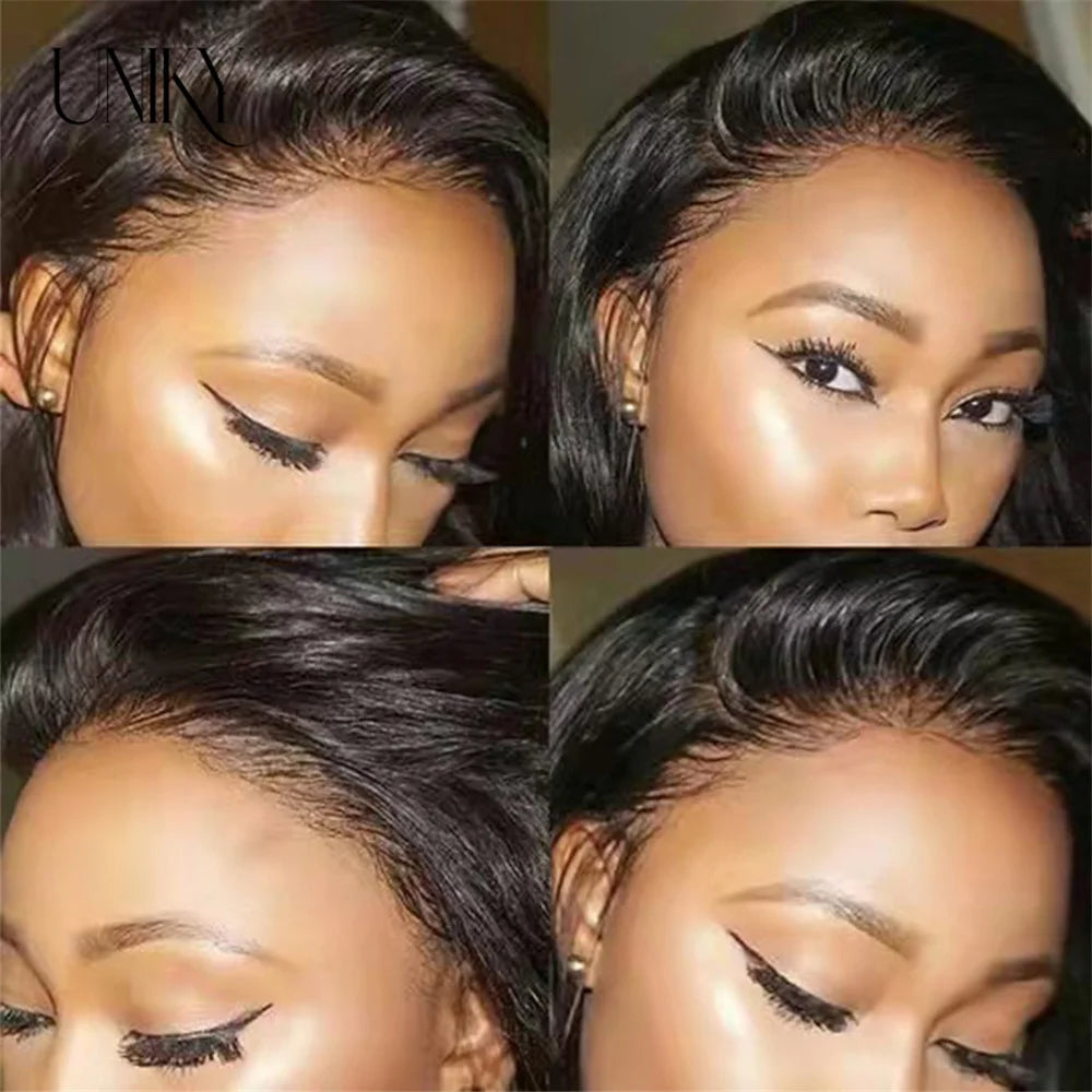 Brazilian Bone Straight Human Hair Wigs For Women 1B/99J Highlight Wig Human Hair bob Wig Straight13x4 Lace Frontal Short BobWig