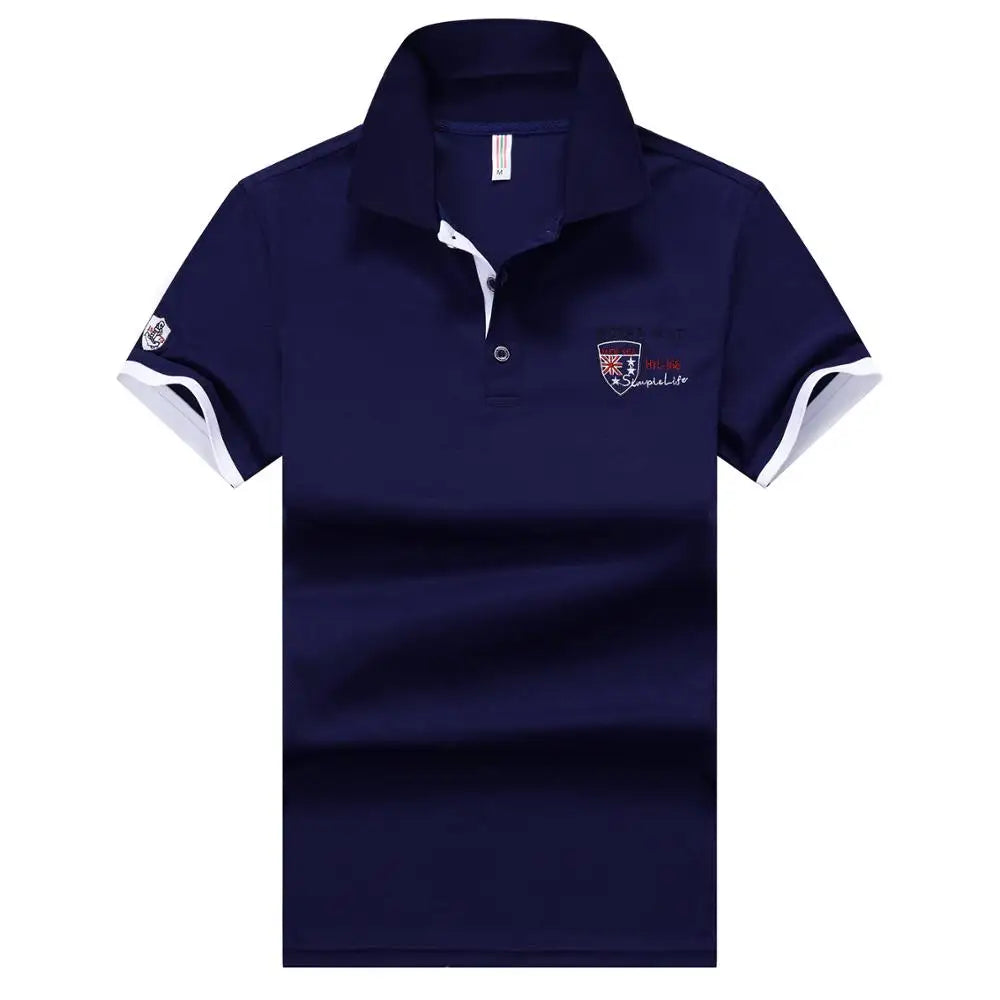 polo shirt men summer New Solid color men short sleeve polo shirt casual mens synthetic fiber embroidery Business mens top 633