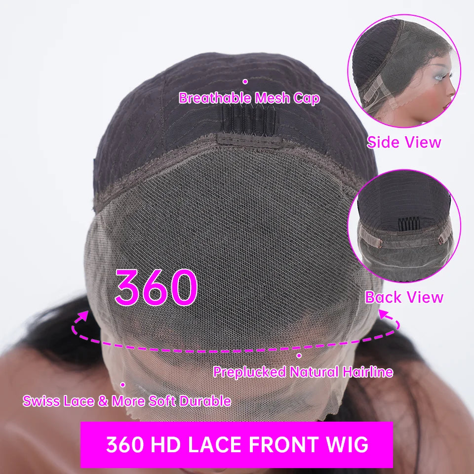 Bone Straight Wig 13x4 13x6 Hd Transparent Lace Frontal Human Hair Wigs Lace Front Pre Plucked With Baby Hair Wig Brazilian Hiar