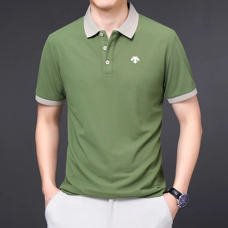 Designer Original Men's Polo Shirt New Lapel Exquisite Print Short Sleeve T-Shirt Versatile Casual Soft Business Men's clothing